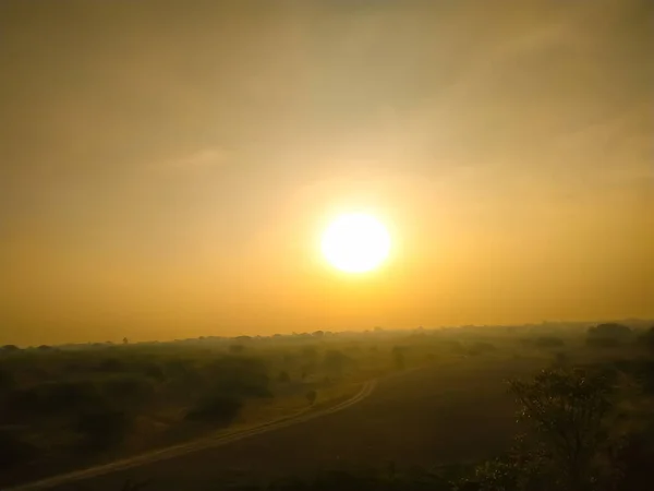 Sunrise Fog Landscape — Stock Photo, Image