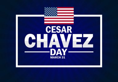 Üzerinde tipografi olan Cesar Chavez Günü duvar kâğıdı. Cesar Chavez Günü, arka plan