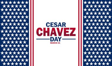 Şekilleri ve tipografisi olan Cesar Chavez Günü duvar kağıdı. Cesar Chavez Günü, arka plan