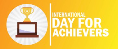 International Day For Achievers. Suitable for greeting card, poster and banner. clipart