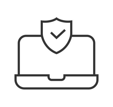 Veri Koruması ve Kullanıcı Yetkilendirmesi için Parola Güvenlik Simgesi Asma Kilit Sembolü. Vektör İllüstrasyonu