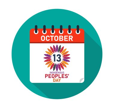 Yerliler Günü 13 Ekim Kutlama ve Miras Günü. Sosyal medya paylaşımı afişi. Vektör İllüstrasyonu