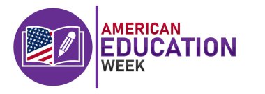 Amerikan Eğitim Haftası. Arkaplan, poster, kartpostal, pankart tasarımı. Vektör illüstrasyonu