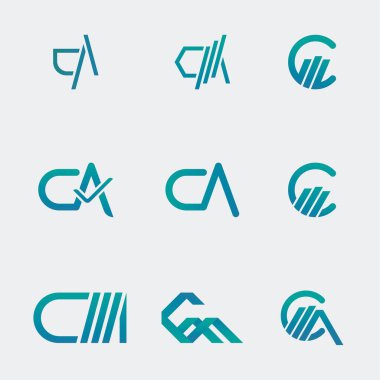 C ve A Finans Logosu vektör tasarımı