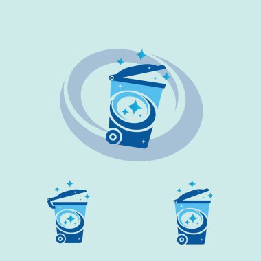 Çöp kutusu logo vektör tasarımı