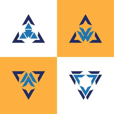 Mavi üçgen geometrik vektör tasarımı