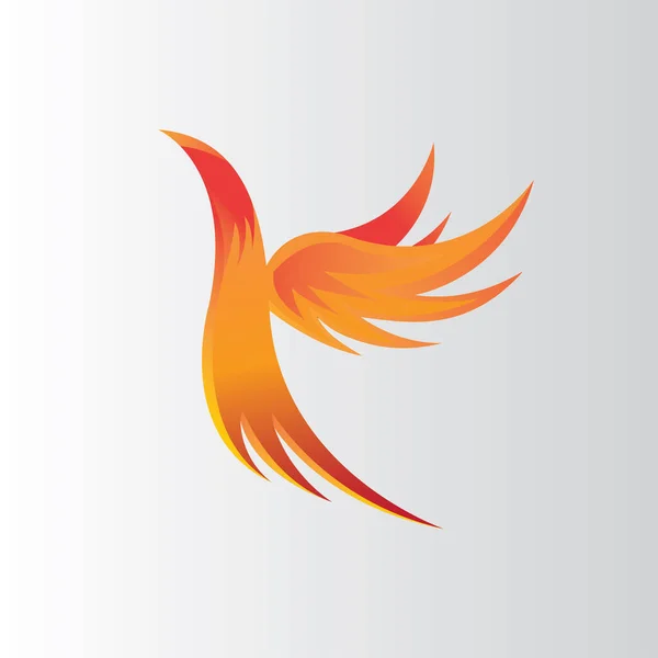 Ogień Ptaków Wektor Logo Ilustracji Projektu — Wektor stockowy