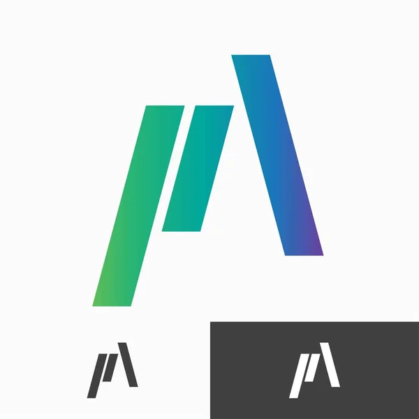 文字AとEのロゴベクトルのデザイングラデーションカラー — ストックベクタ