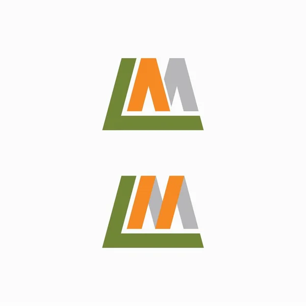 LとMのロゴベクトルデザイン — ストックベクタ