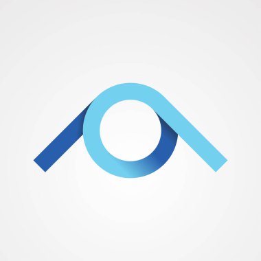 Yuvarlak Mavi gradyan renk vektör tasarımı çizimi