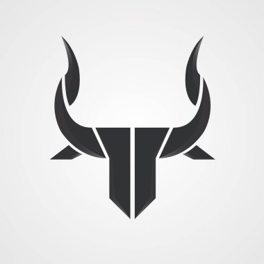 Metal Boğa Baş Vektör illüstrasyon tasarımı