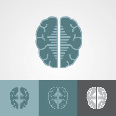 Beyin dalgası vektör tasarımı çizimi