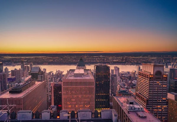 Splendida Vista Sul Tramonto Liguatten New York All Interno Del — Foto Stock