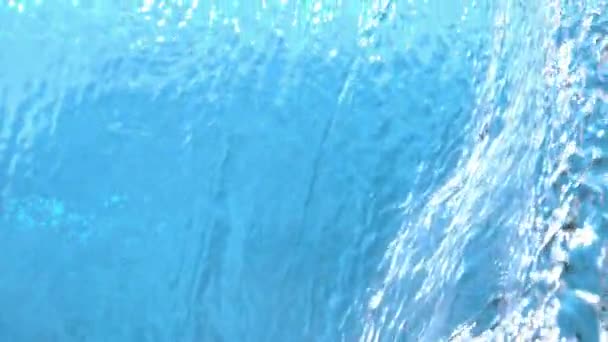 Texture Dello Sfondo Dell Acqua Che Riversa Cascata Slow Motion — Video Stock