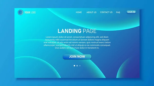 Diseño Minimalista Landing Page Gradiente Color Moderno Diseño Para Sitio — Archivo Imágenes Vectoriales