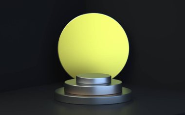Soyut minimalist sahne resmi 3B.