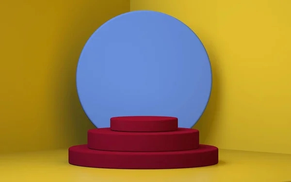 Imagem minimalista abstrata de uma cena no canto da imagem 3D da sala — Fotografia de Stock