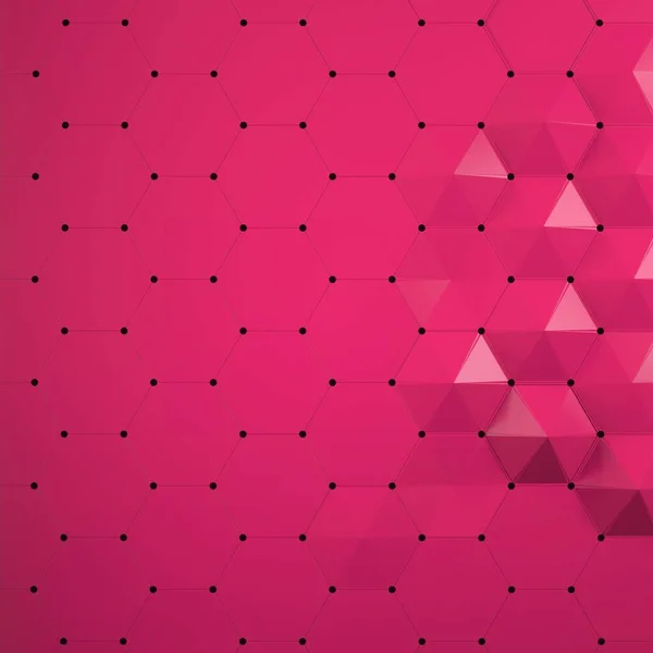 Абстрактное изображение пирамид на розовом фоне 3D-изображения — стоковое фото