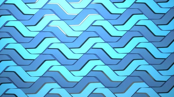 Абстрактное изображение ткачества из синих цепей 3D изображение — стоковое фото