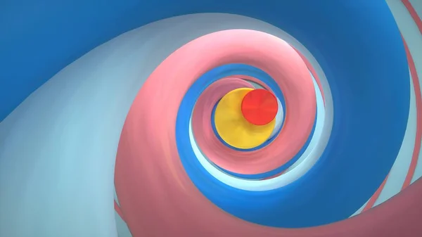 Абстрактное изображение красящего спирального 3D-изображения Лицензионные Стоковые Фото