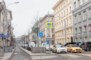 27 Şubat 2020. Moskova 'da Neglinka Caddesi, Rusya. 