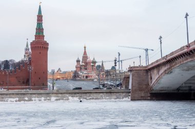 St. Basil Katedrali, Kremlin Duvarı, Moskova, Rusya