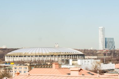 Luzhniki Stadyumu ve gökdeleni, Moskova, Rusya
