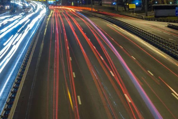 Highway lights in Moscow