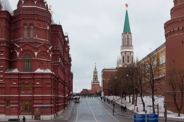 Der Moskauer Kreml Blick Vom Manezhnaya Platz — Stockfoto