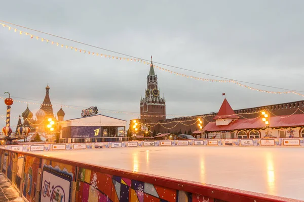 Moscow Russia Dec 2016 Skating Rink Red Square — Stock Photo, Image