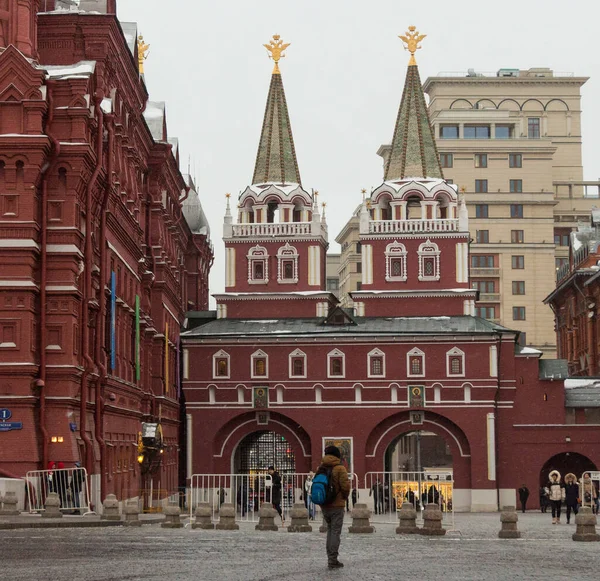 Moskau Russland Dezember 2016 Iwerskaja Kapelle Auf Dem Roten Platz — Stockfoto