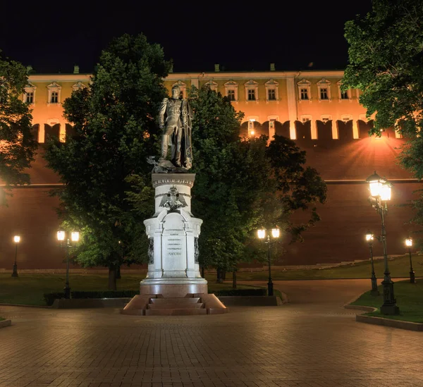 Moskou Rusland Muur Van Het Kremlin Monument Voor Keizer Alexander — Stockfoto