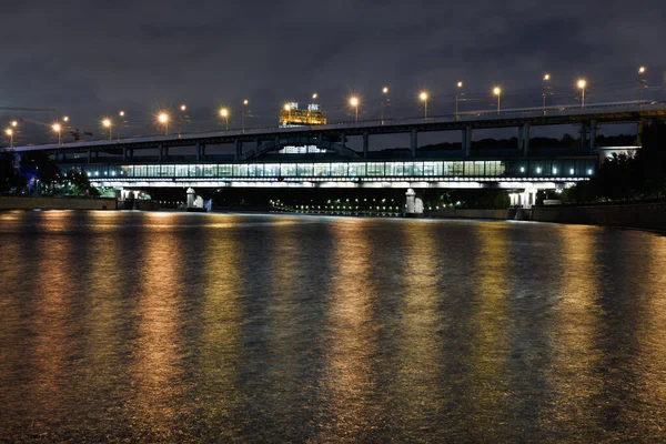 Moscow Russia Sep 2020 Moscow River Luzhniki Metro Brid — Stock Photo, Image