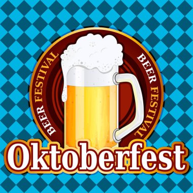 İzole Oktoberfest vektör çizim, bira festivali Almanya, 