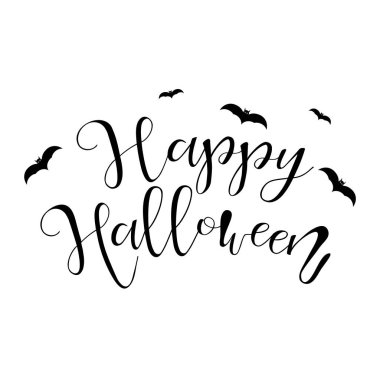 Mutlu Cadılar Bayramı vektör çizim beyaz arka plan üzerinde sopa ile