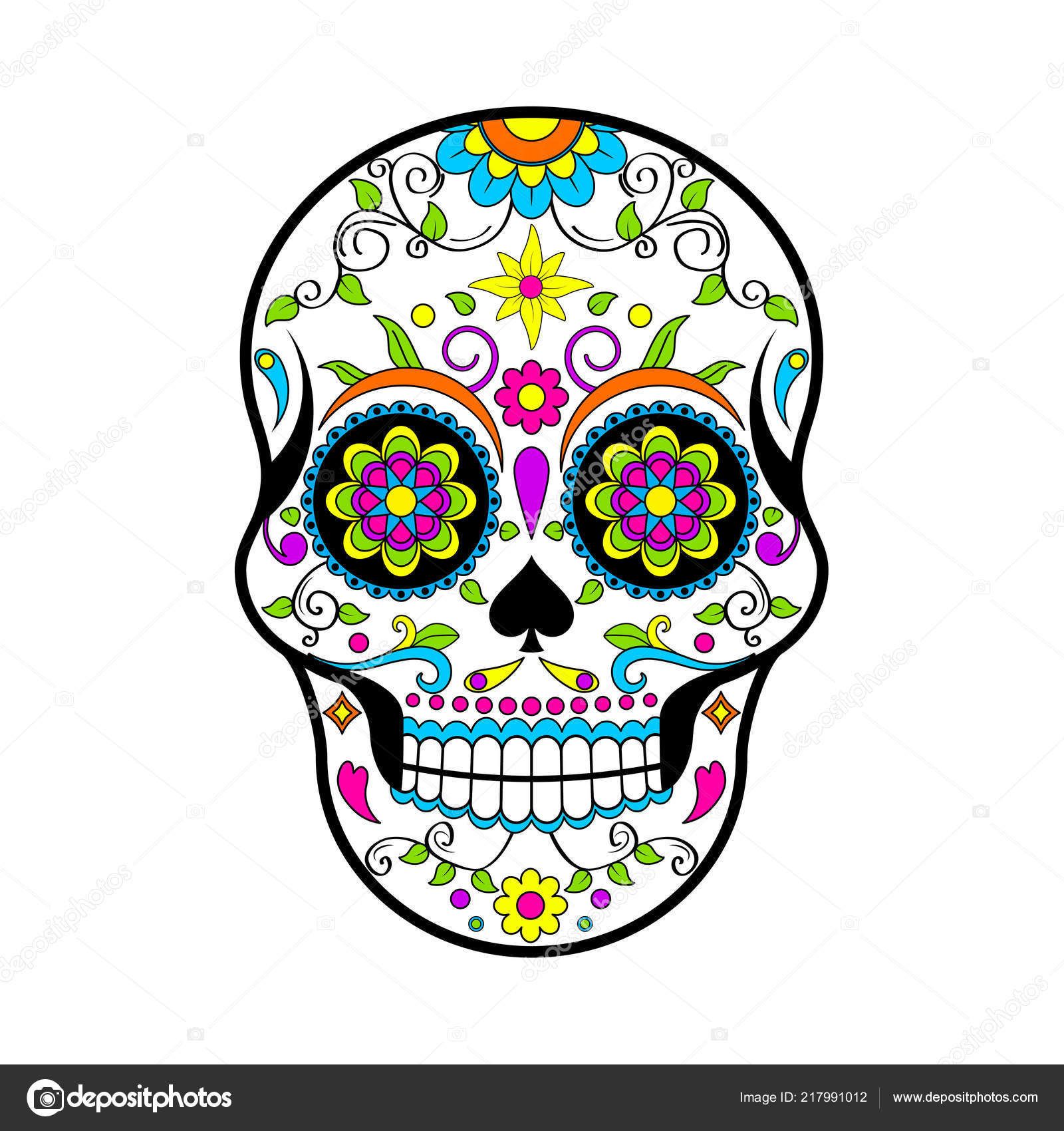 day of the dead skull background