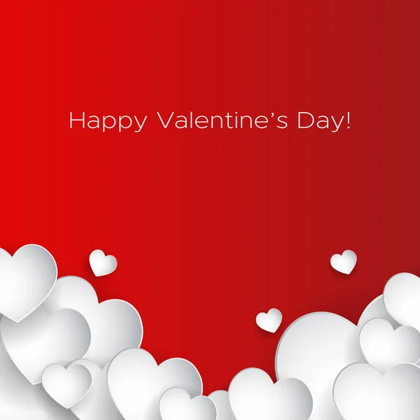 Joyeux Valentine Day Lettrage Illustration Vectorielle Magnifique Coeur Art Abstrait — Image vectorielle
