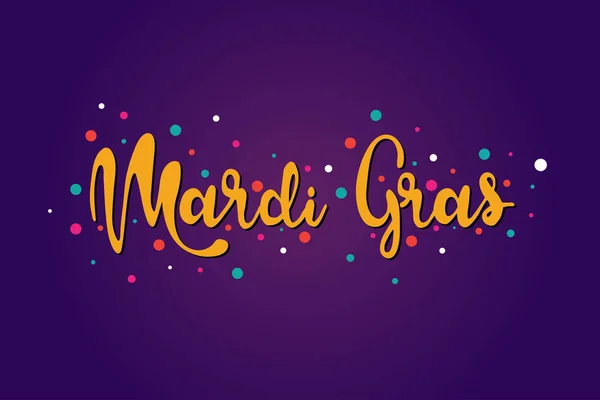 Mardi Gras Γράμματα Κείμενο Διανυσματικά Απομονωμένες Εικονογράφηση Μοβ Φόντο Πρότυπο — Διανυσματικό Αρχείο