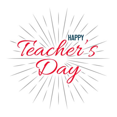 Öğretmenler Günün Kutlu Olsun. Beyaz arka plan üzerinde vektör lettring illüstrasyon. Tatiller için tebrik kartı