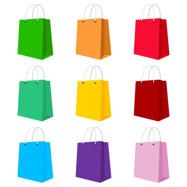 ショッピングバッグのデザインの背景 ベクトル分離図 白い背景に — ストックベクタ