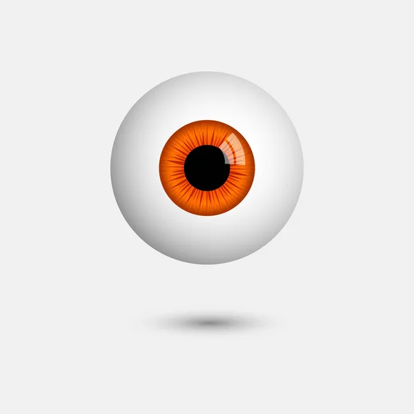 Funny Halloween Carte Vœux Monstre Yeux Orange Illustration Vectorielle Isolée — Image vectorielle