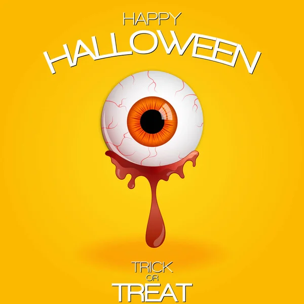 Feliz Halloween Truco Trato Divertido Halloween Tarjeta Felicitación Ojos Monstruo — Archivo Imágenes Vectoriales