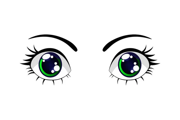 Dibujos Animados Colores Divertidos Ojos Azules Ilustración Aislada Vectorial Sobre — Archivo Imágenes Vectoriales