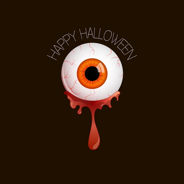 Feliz Halloween Truco Trato Divertido Halloween Tarjeta Felicitación Ojos Monstruo — Archivo Imágenes Vectoriales