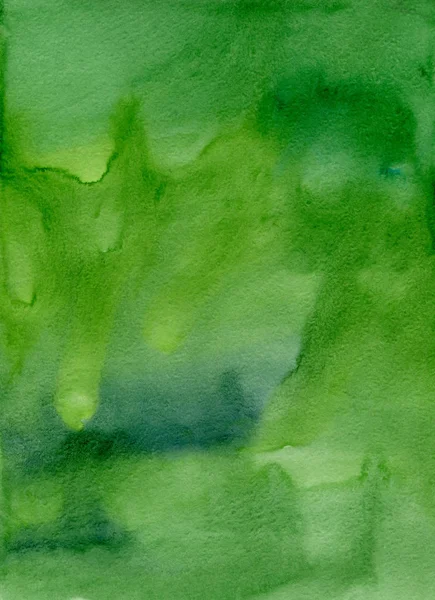Handpainted yeşil suluboya doku — Stok fotoğraf