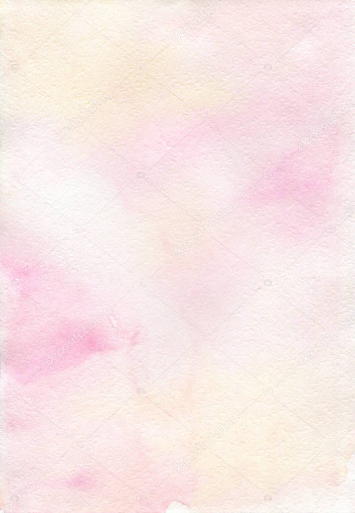 Handpainted cream  pink watercolor texture