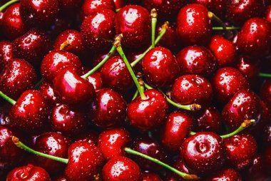 Kırmızı Kiraz. Seçici odak. 