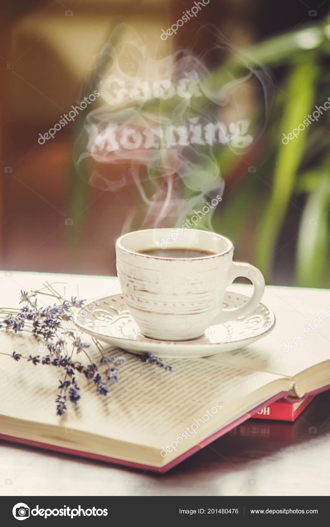 Cup Coffee Smoke Good Morning Selective Focus Stock Photo C Yana