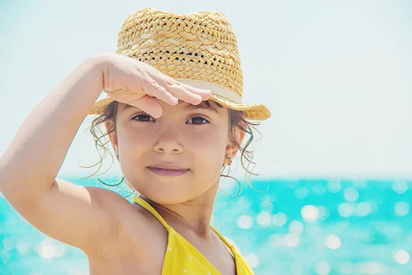 Kind Wassermeer Selektiver Fokus — Stockfoto