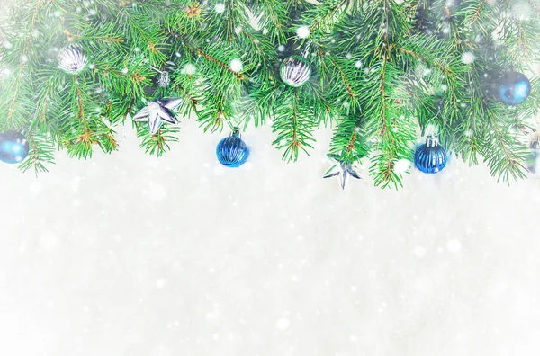 Weihnachtlicher Hintergrund Frohes Neues Jahr Selektiver Fokus Urlaub — Stockfoto